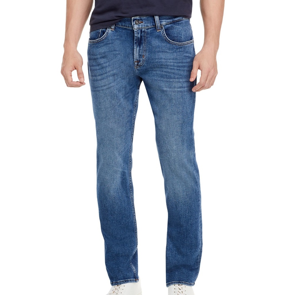 7 For All Mankind Mens The Straight Slim Fit Jeans in Gasp 32